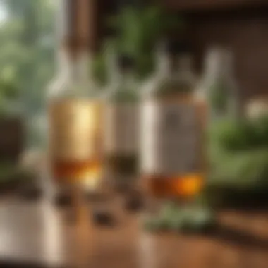 Natural Remedies for Pest Management Natural pest control solutions laid out on a wooden table