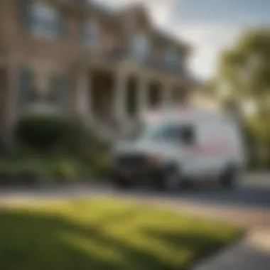 Ehrlich Pest Control Service Van Ehrlich Pest Control service van parked outside a residential home