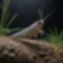 Silverfish in a dark corner