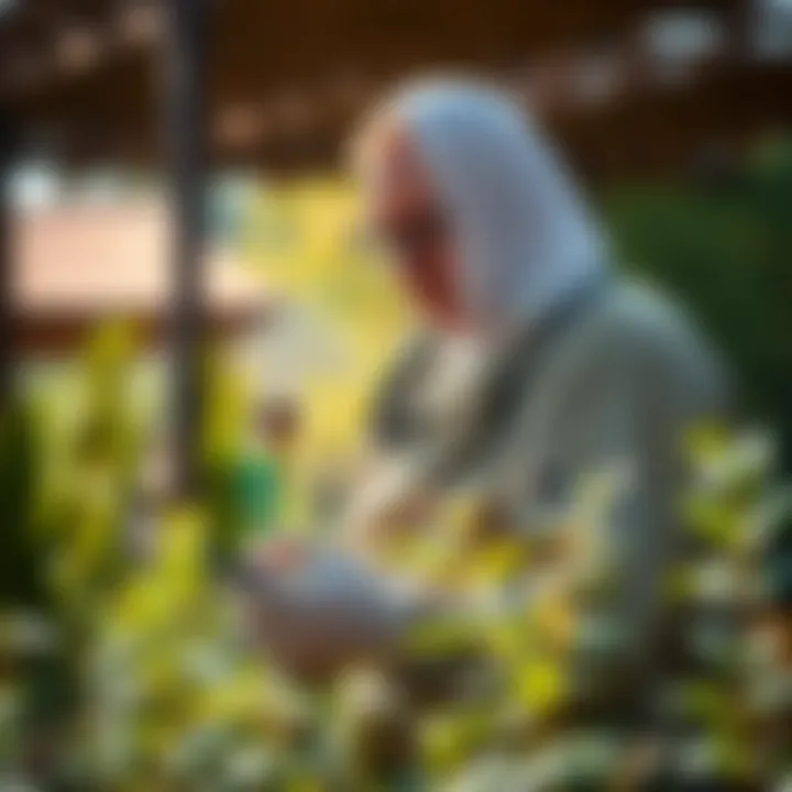 An eco-friendly pest control technician applying natural solutions