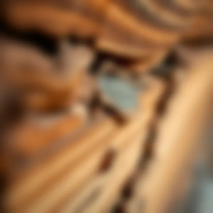 Termite Damage Assessment Close-up of a termite damage on wooden structure