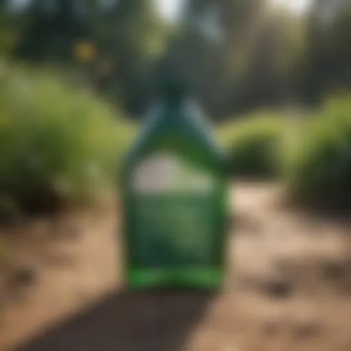 Detailed view of TruGreen Barricade herbicide bottle