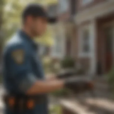 Professional Pest Control Service in Camden NJ Pest control technician applying treatment in a residential area
