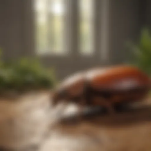 Visual representation of German roaches in a residential setting