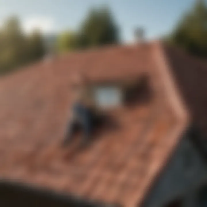 Happy customer showcasing their new roof