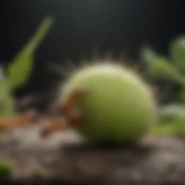 Honeydew Ants and Aphid Symbiosis Aphid colony being tended by honeydew ants
