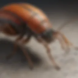 Close-up of a common house bug found in NYC