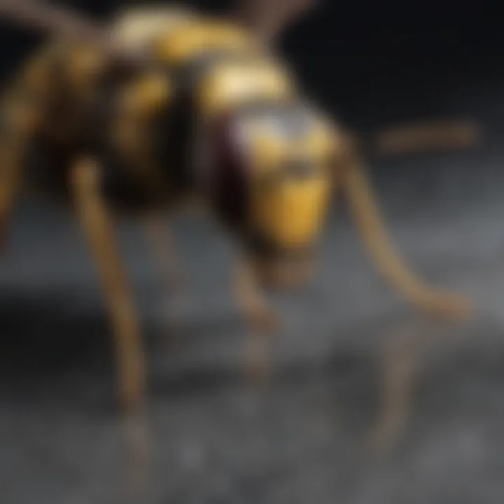 Close-up of a wasp on a surface