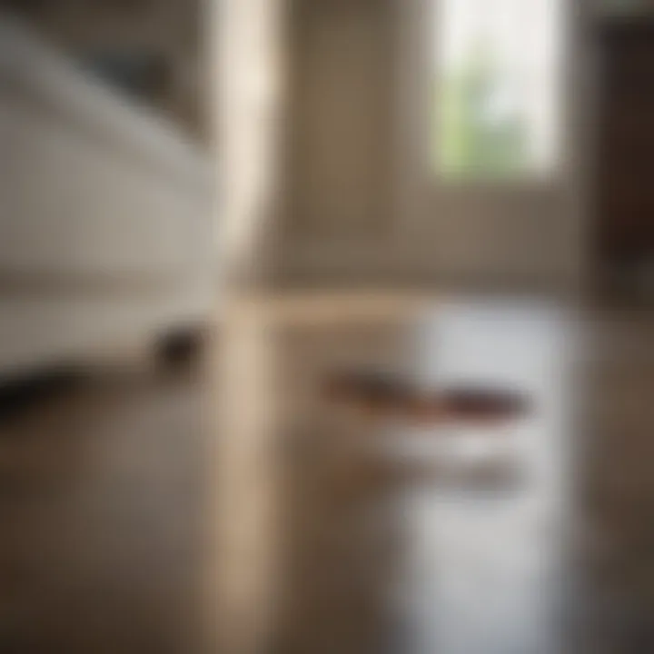 Post-treatment inspection showing a flea-free home.