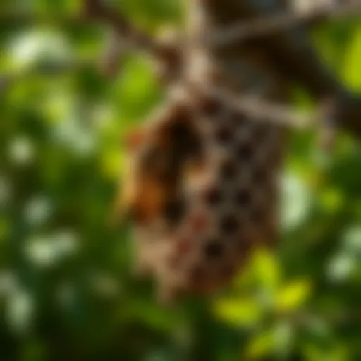 Understanding Wasp Nests Close-up of a wasp nest in a tree
