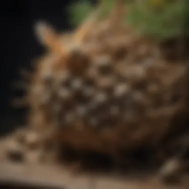 Identifying Hornet Nests: Key Features A diagram showing the nest of a hornet