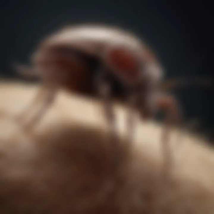 Close-up of a tick on fur