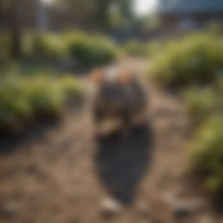 Identifying signs of rat activity in a yard