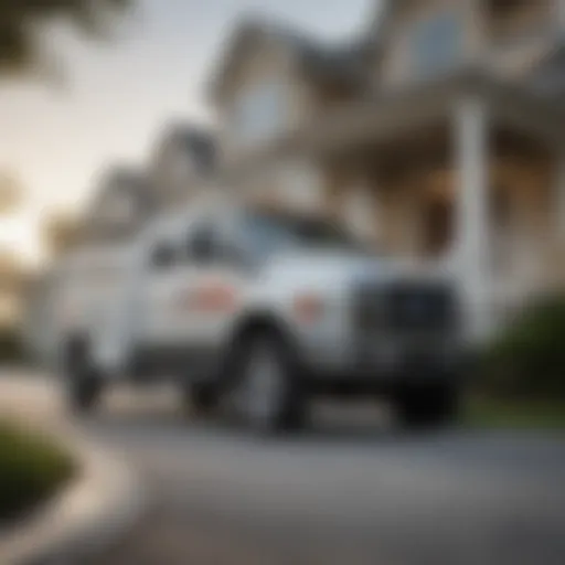 Lanes Pest Control truck parked outside a home in Myrtle Beach