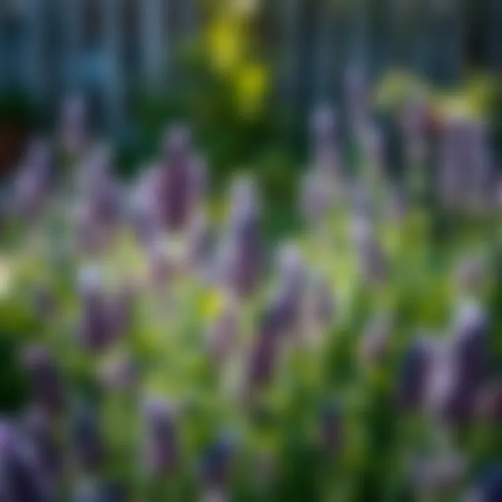 Lavender Plants in a Garden Setting Lavender plants in a garden setting