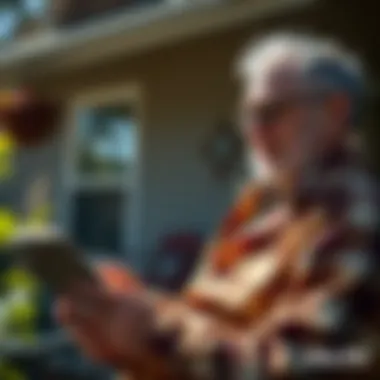 Homeowner Satisfaction with Pest Control Satisfied homeowner reviewing pest control results