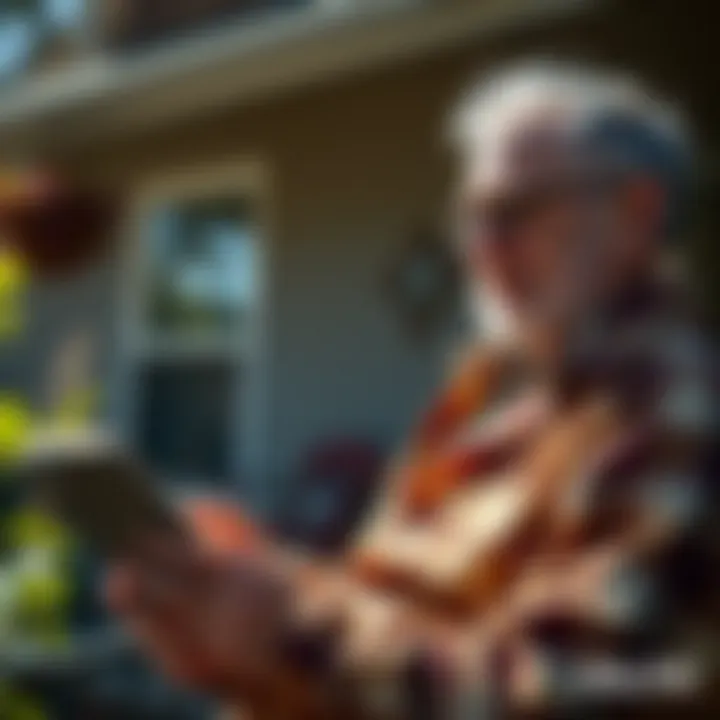 Homeowner Satisfaction with Pest Control Satisfied homeowner reviewing pest control results