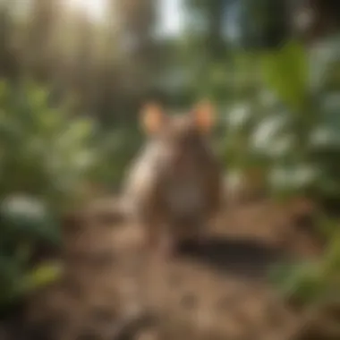 A close-up of a natural rodent deterrent plant in a garden