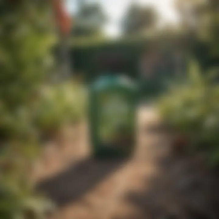 Natural pest control options displayed in a garden