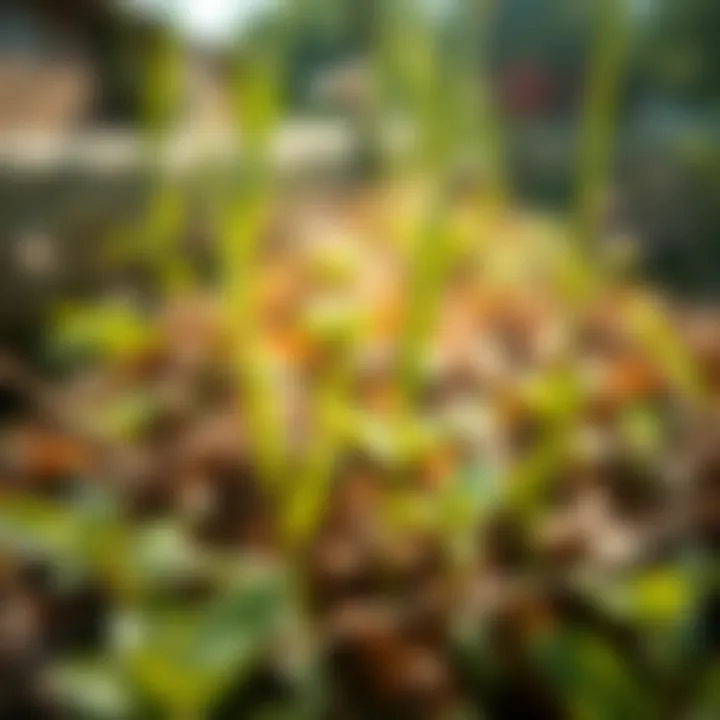 An outdoor scene with mosquitoes and plants