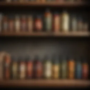 Various natural pest control products displayed on a shelf