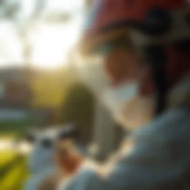 Professional Pest Control Assessment in Dayton A professional pest control technician assessing a property