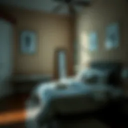 Pest strip application in a bedroom setting