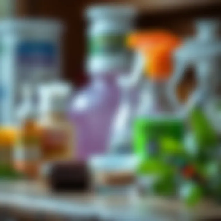 Natural Pest Control Solutions A close-up view of natural pest control products
