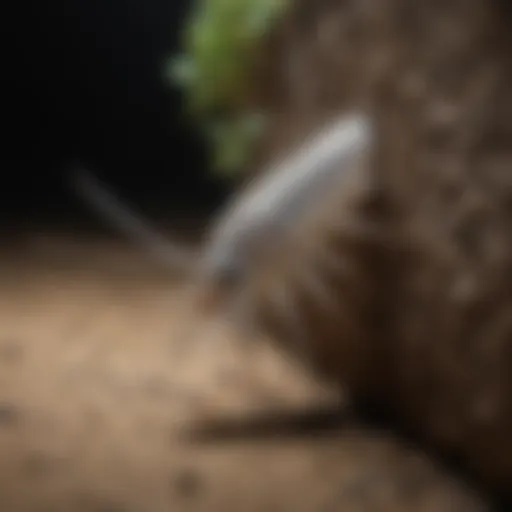 Silverfish in a dark corner