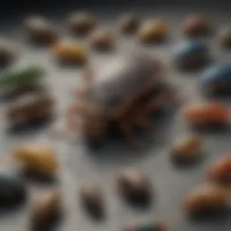 A detailed view of different pest species commonly found in homes