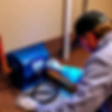 Visual representation of the Sentricon installation process