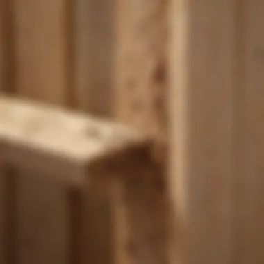 A close-up of a termite damage in wooden furniture.