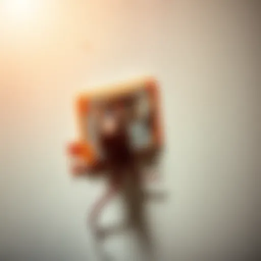 Close-up of a rat trap effectively set against a wall