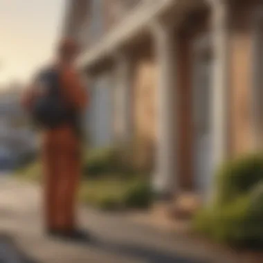 Pest Assessment in Residential Areas A professional assessing a residential property for pest issues