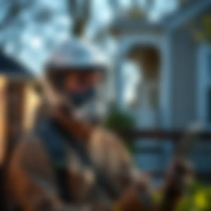 Professional Pest Assessment by Terminix Pest control technician assessing a property