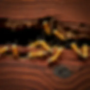 Impact of Termites on Wood Wood structure damaged by termite infestation