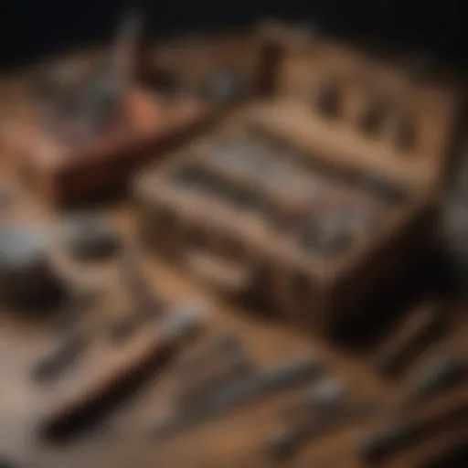 A vintage pest control toolkit showcasing traditional extermination tools.