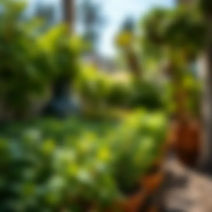 A serene outdoor space enhanced by mint planting