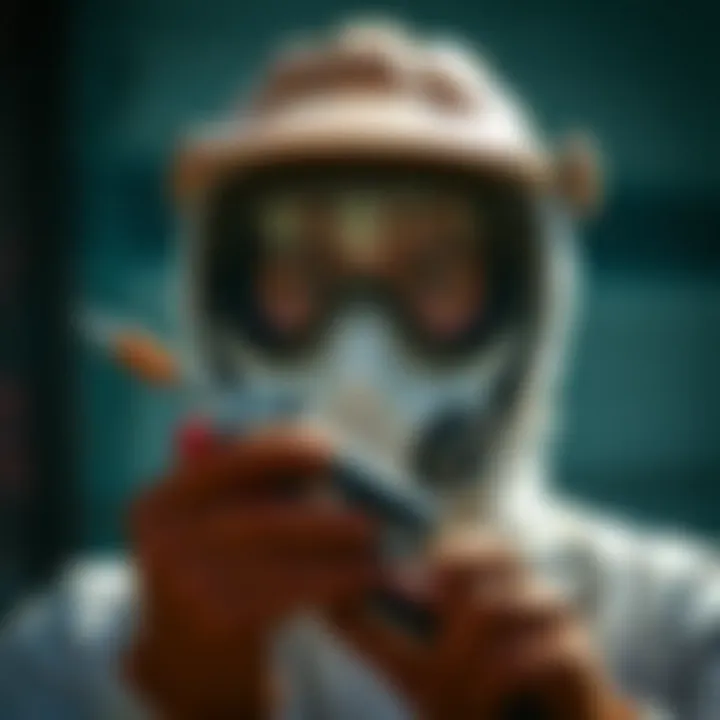 Professional pest control tools used by specialists