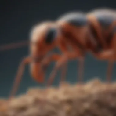 Ant Anatomy and Digestion Illustration of an ant's anatomy highlighting the digestive system
