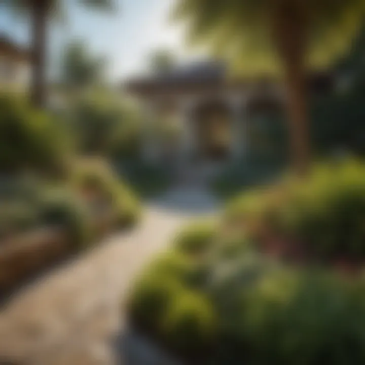 Diverse garden with various plants thriving together
