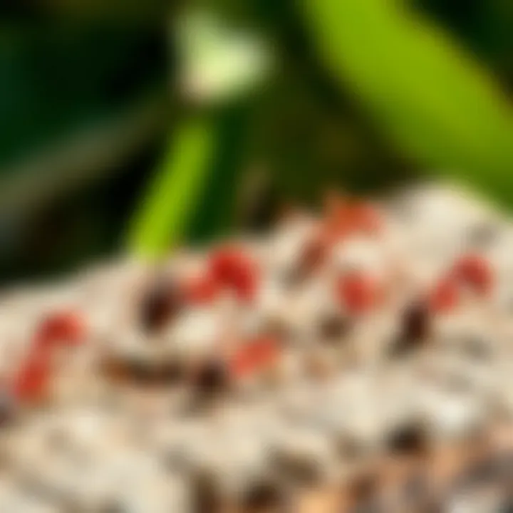 Illustration of the application method for effective ant control