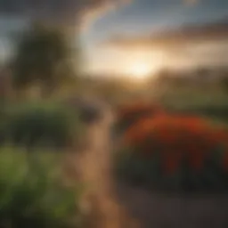 Ancient Aztec agricultural landscape showcasing diverse crops