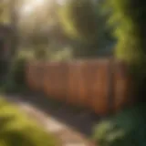 A detailed illustration of a dig defence barrier within a garden setting