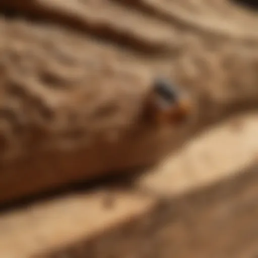 Close-up of a termite inspection