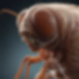 Detailed illustration of flea anatomy highlighting its body structure and features.