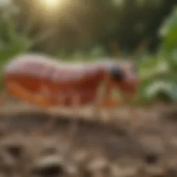 Flea nematodes in a garden setting promoting pest control.
