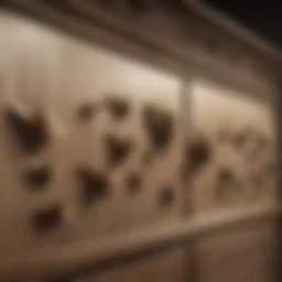 Close-up of moths in a cupboard