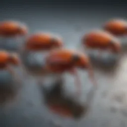 Close-up of Orkin mites on a surface