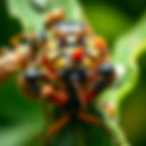 Detailed view of various pest types